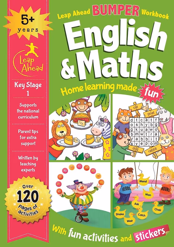 Leap Ahead Bumper Workbook: 5+ Years English & Maths