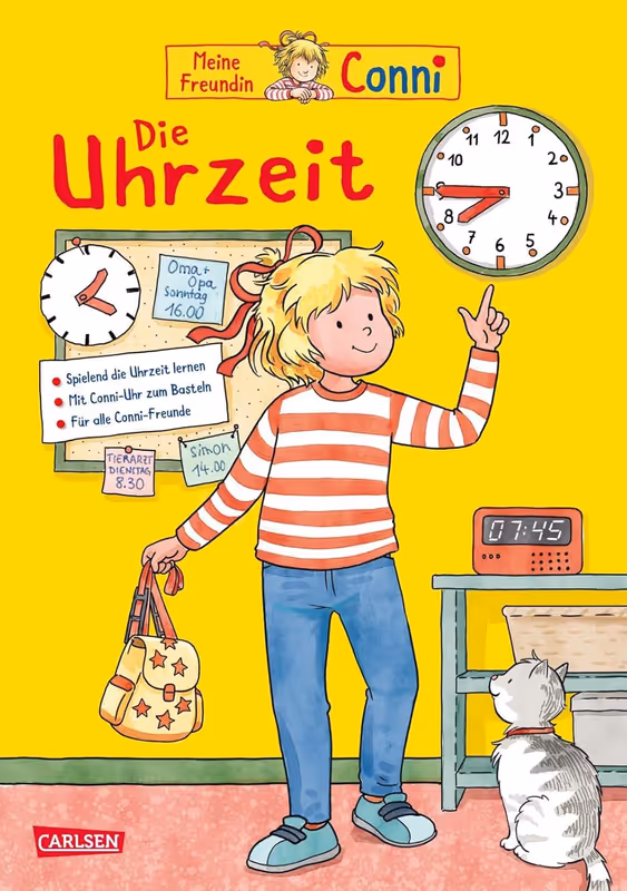 Conni Gelbe Reihe (Beschäftigungsbuch): Die Uhrzeit | Der Klassiker komplett überarbeitet: Begleite Conni und ihre Freundin bei einem Besuch in den ... die Uhr lernen | Für alle Kinder ab 5 Jahren