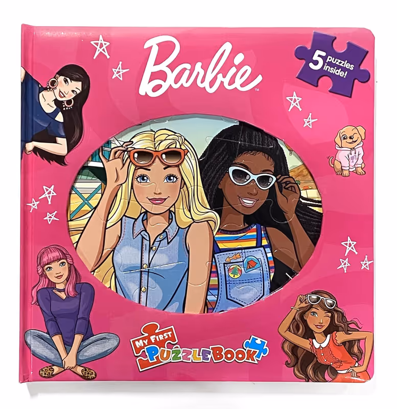 Barbie My First Puzzle Book - Jigsaw Puzzles for kids, 10-page board book, 5 puzzles to enjoy 